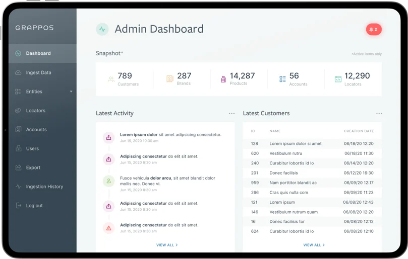 Screenshot of the new Grappos wine locator user interface.